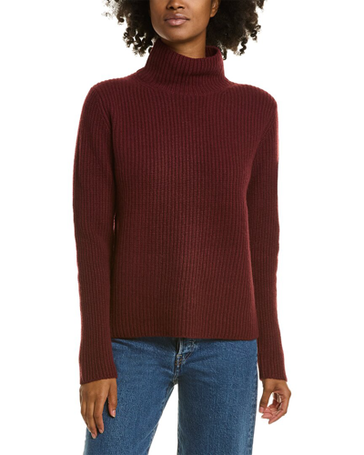 Shop Vince Shaker Rib Cashmere Sweater In Purple