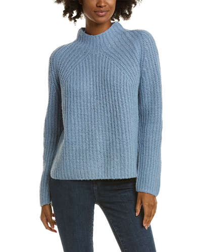 Shop Vince Chunky Shaker Rib Wool & Alpaca-blend Sweater In Blue