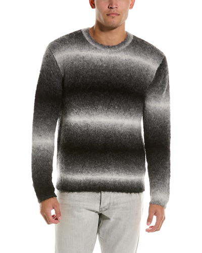 Shop Vince Ombre Alpaca-blend Crewneck Sweater In Black