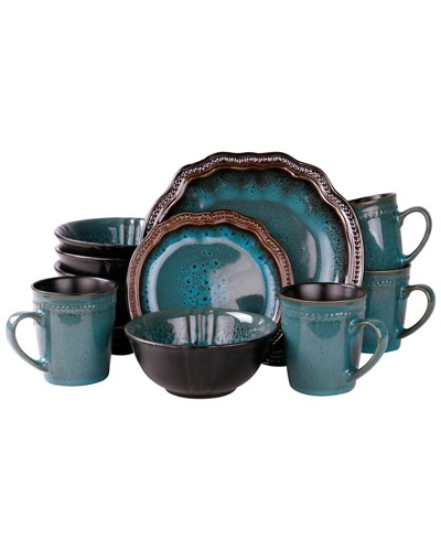 Shop Elama Mystic Waves 16pc Dinnerware Set