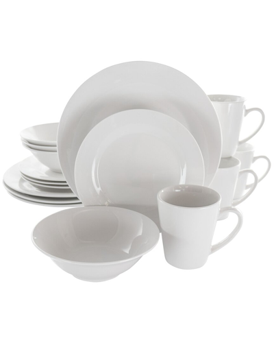 Elama Marshall 16 Pieces Porcelain Dinnerware Set Of 16 Pieces