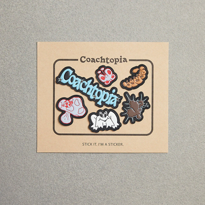 Coach Sticker Set In Topia Leather: Topia Creatures In Multi | ModeSens