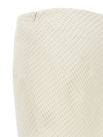 Shop A.w.a.k.e. Mode Waffle Weave Textured Long Skirt In White