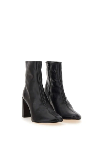 Shop By Far "vlada" Cowhide Ankle Boot In Black