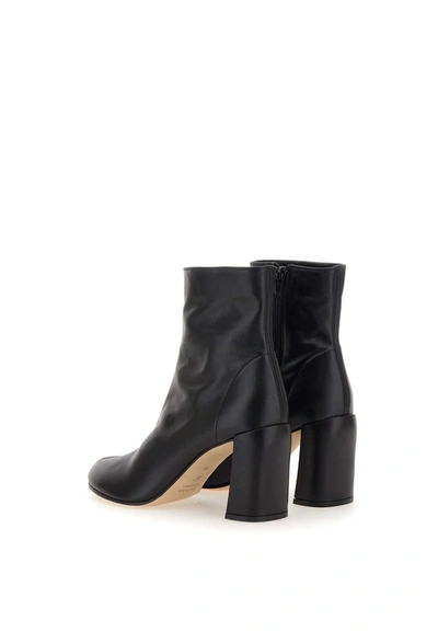 Shop By Far "vlada" Cowhide Ankle Boot In Black