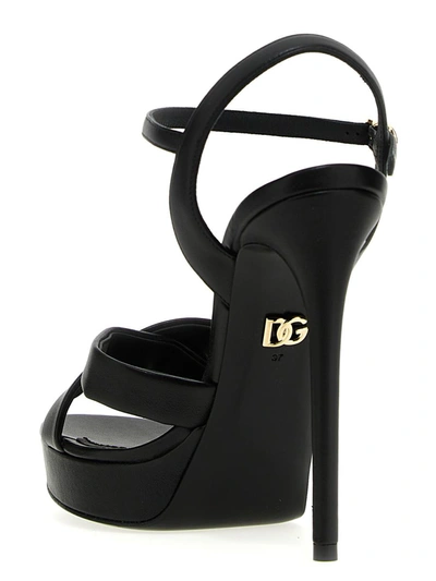 Shop Dolce & Gabbana 'wonder' Nappa Sandals In Black