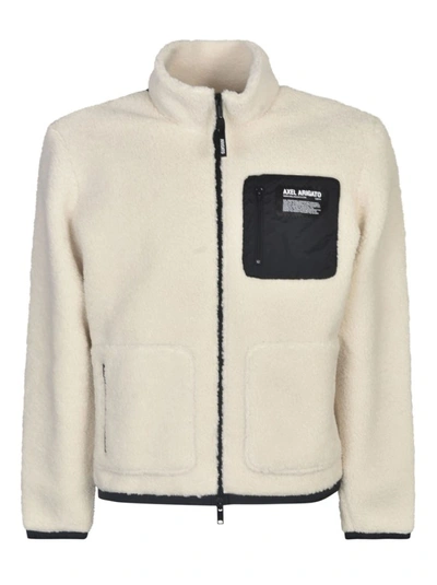 Shop Axel Arigato Ecru Fleece Jacket In Neutrals