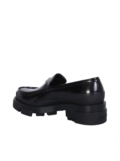 Shop Givenchy Terra Loafers With Leather Track Sole In Black