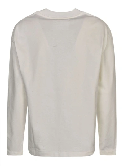 Shop Jil Sander Porcelain Logo-print Cotton Sweatshirt In Neutrals