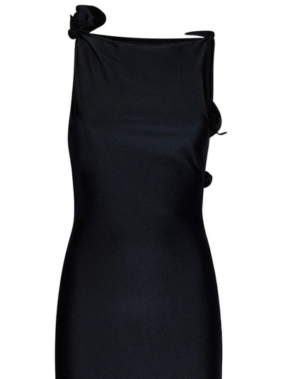Shop Coperni Black Dress With Asymmetric Design