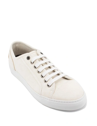Shop Brioni Suede With A Recycled Rubber Sole Sneakers In White