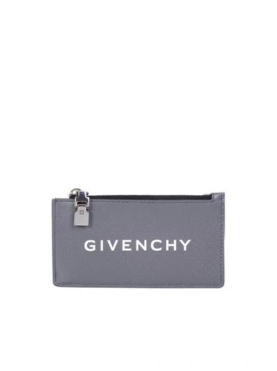 Shop Givenchy Grey Zipped Cardholder