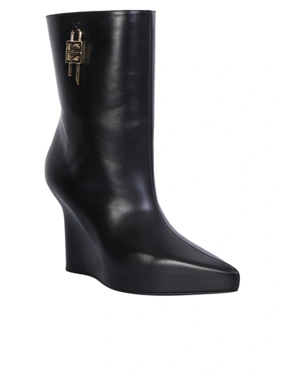 Shop Givenchy Black G-lock Ankle Boots