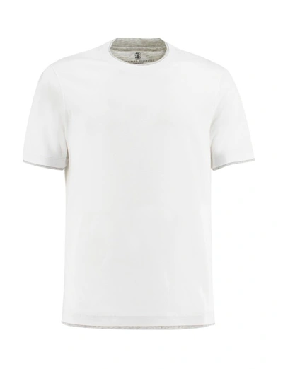 Shop Brunello Cucinelli White Cotton T-shirt