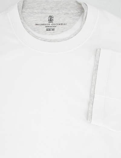 Shop Brunello Cucinelli White Cotton T-shirt