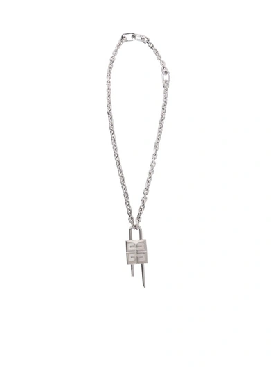 Shop Givenchy Silver Lock Necklace