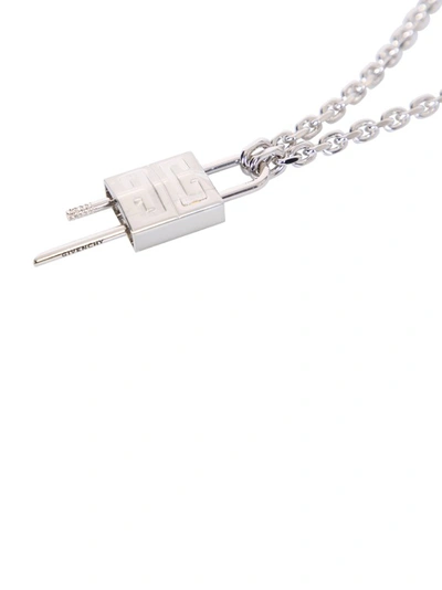 Shop Givenchy Silver Lock Necklace