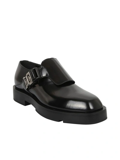 Shop Givenchy Black Derby Loafers