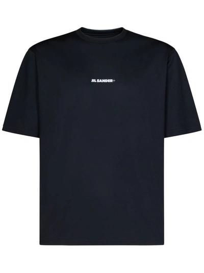 Shop Jil Sander Black Logo Printed T-shirt
