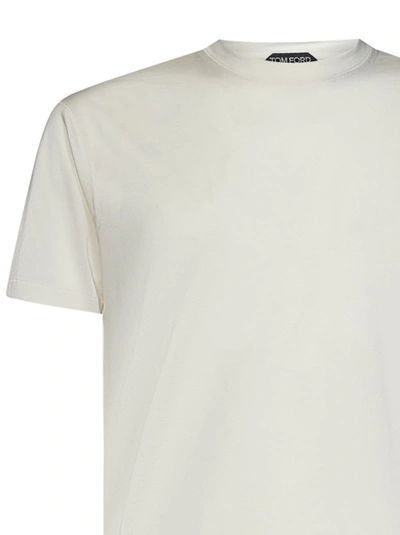 Shop Tom Ford White Crewneck T-shirt