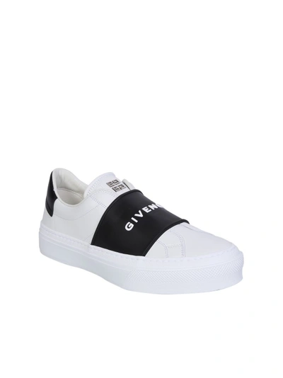 Shop Givenchy White And Black City Sport Sneakers