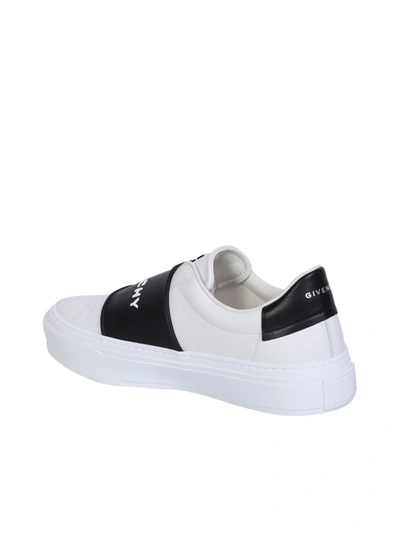 Shop Givenchy White And Black City Sport Sneakers