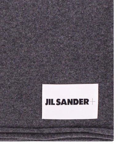Shop Jil Sander Grey Cashmere Scarf