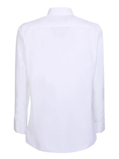 Shop Givenchy Metal Detail Poplin Shirt In White