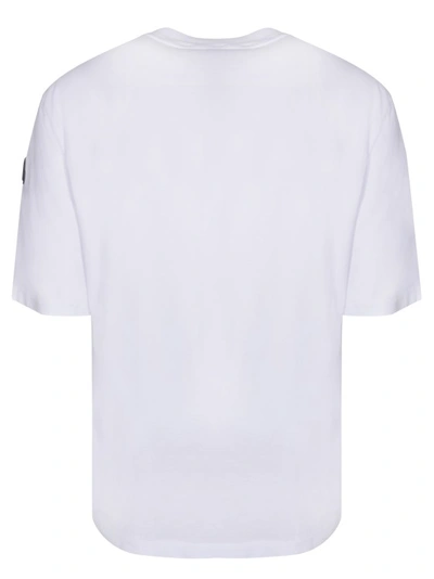 Shop Moncler Logo T-shirt Made Of Cotton In White
