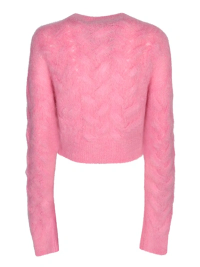 Shop Dsquared2 Mohair-blend Pullover With Brushed Effect In Pink