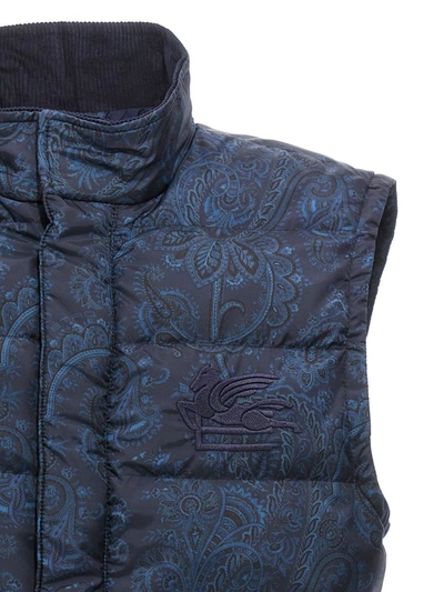 Shop Etro 'paisley' Vest In Blue