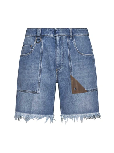 Shop Fendi Shorts In Blue