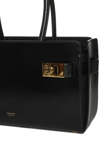 Shop Ferragamo Bags In Double Black