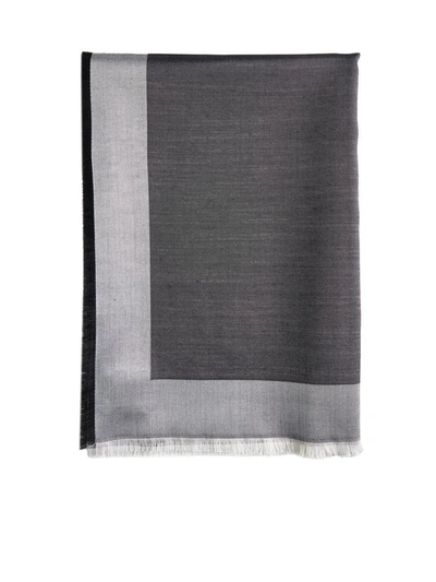 Shop Givenchy Silk Scarfs In Charcoal