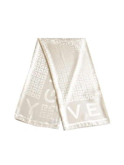 Shop Givenchy Silk Scarfs In White
