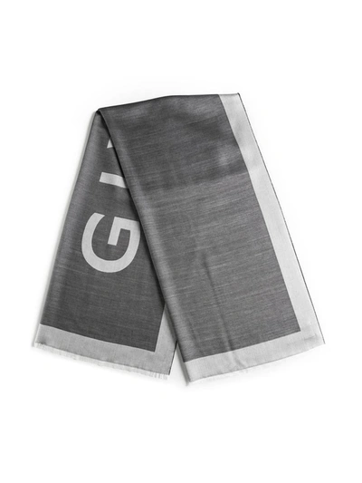 Shop Givenchy Silk Scarfs In Charcoal