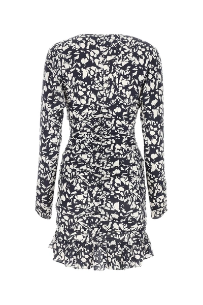 Isabel Marant 'lara' Printed Silk Mini Dress In Black