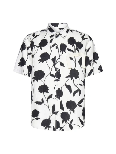 Shop Jacquemus Shirts In Print Black Roses