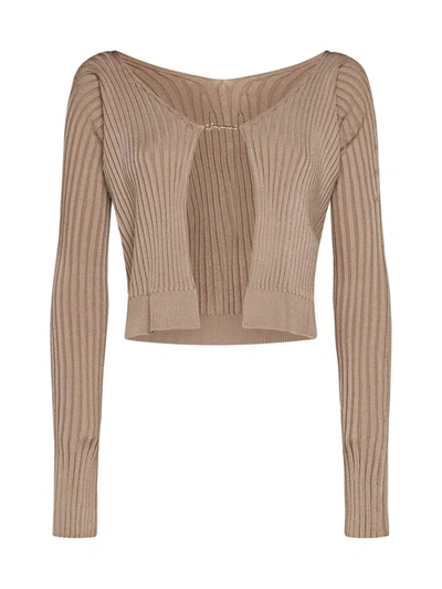 Shop Jacquemus Sweaters In Light Brown 2