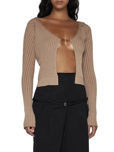 Shop Jacquemus Sweaters In Light Brown 2