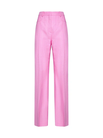 Shop Jacquemus Trousers In Pink