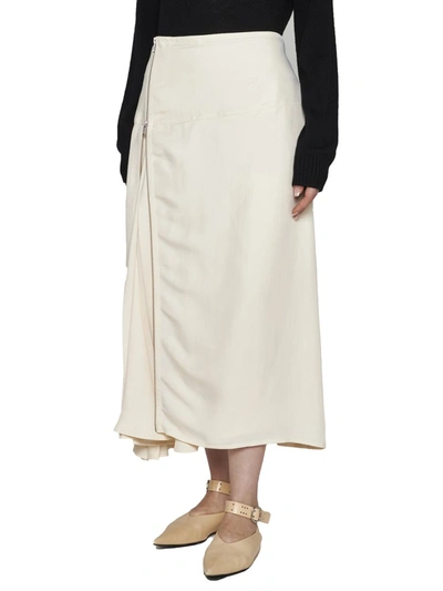 Shop Jil Sander Skirts In White Candle