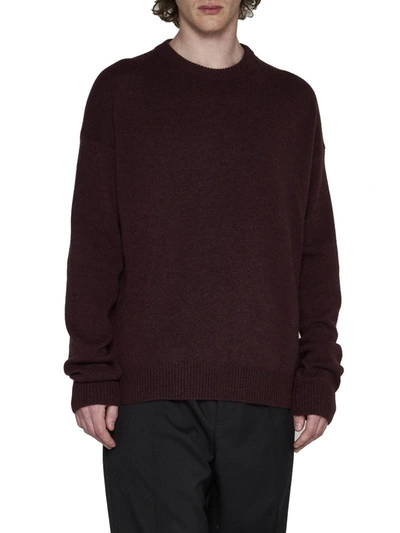 Shop Jil Sander Sweaters In Chocolate Plum