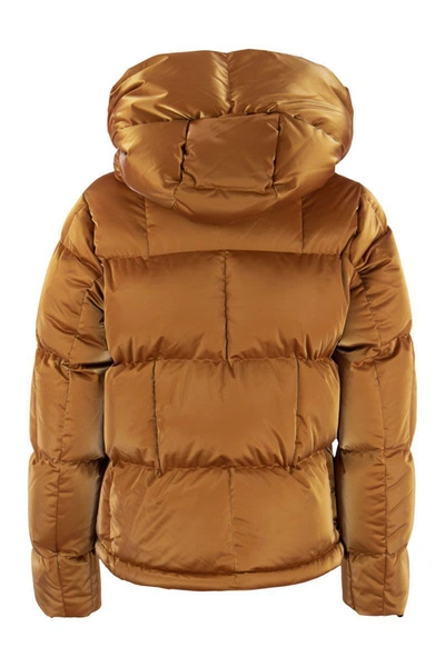 Shop K-way Brielin - Hooded Down Jacket In Orange