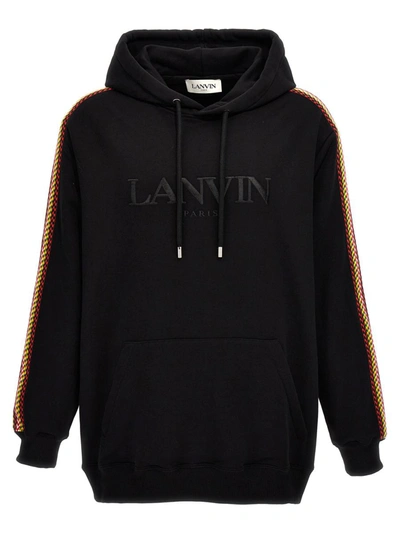 Shop Lanvin Bands Hoodie In Black