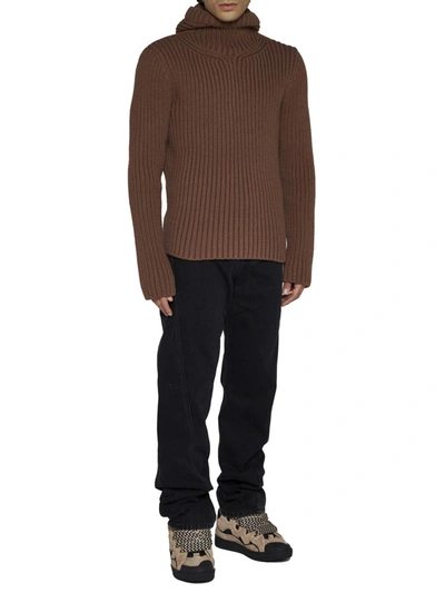 Shop Lanvin Sweaters In Chestnut