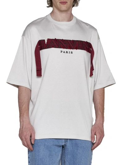 Shop Lanvin T-shirts And Polos In Mastic