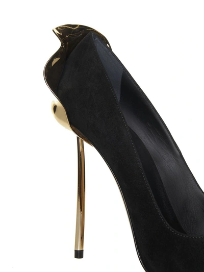 Shop Le Silla With Heel In Nero Oro