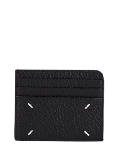 Shop Maison Margiela Women's Cad Holder In Black Grained Leather