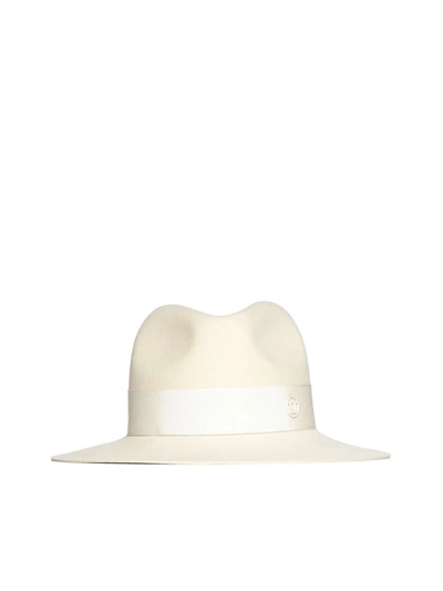 Shop Maison Michel Hats In Seed Pearl